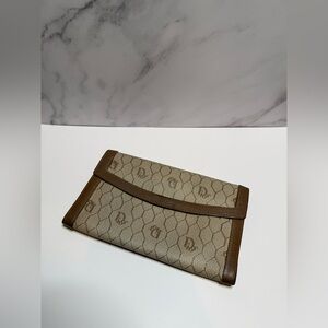 Vintage Dior Honeycomb Monogram Wallet Clutch